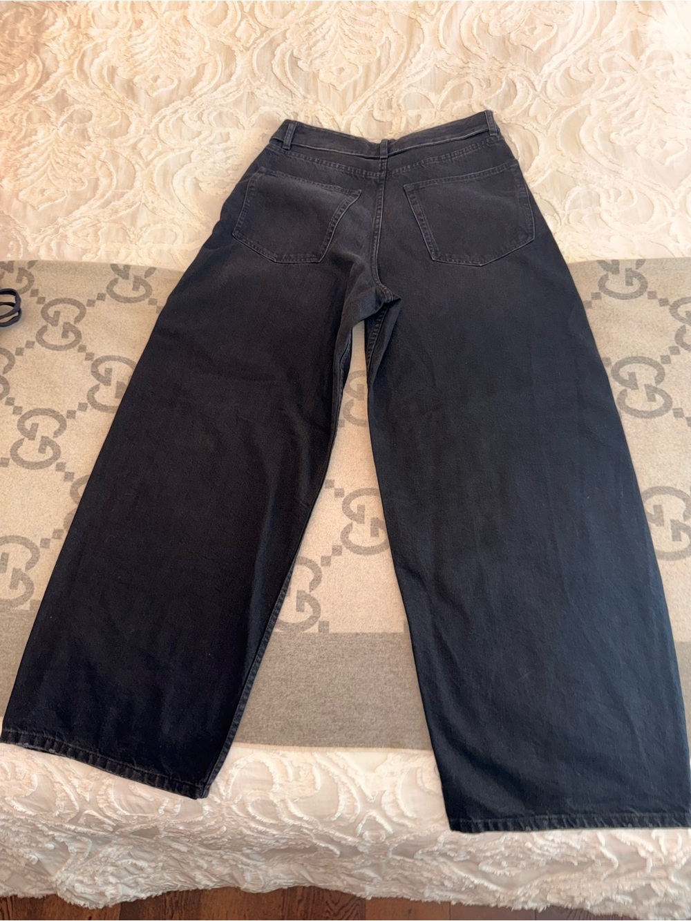 Zara Black Wide Leg Flared Jeans - Picture 13 of 13